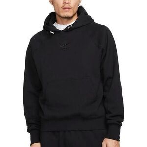 NikeSportswear Air French Terry Pullover Hoodie 'Black'